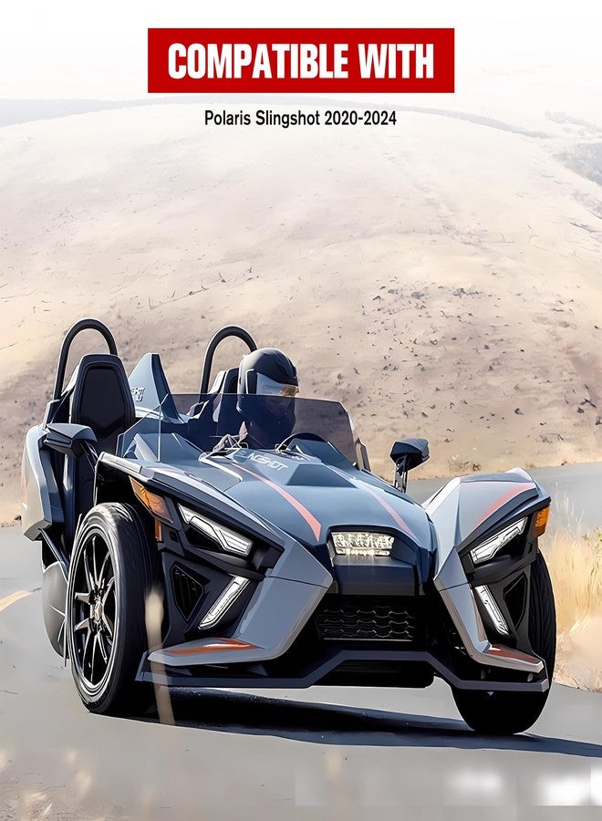 LitMiRaCle Rear Camera Trim Cover for Polaris Slingshot, Carbon Fiber Coating Rearview Camera Decorative Protector Frame Lid Trim for Polaris Slingshot 2020-2024 Accessories - Image 5